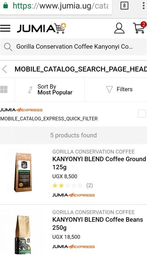 Shop Kanyonyi Coffee Blend online at Jumia Uganda Gorilla